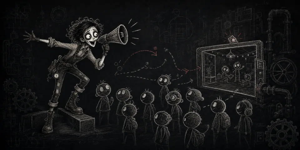 FanaticFactory character rallying gamers into a lively game community