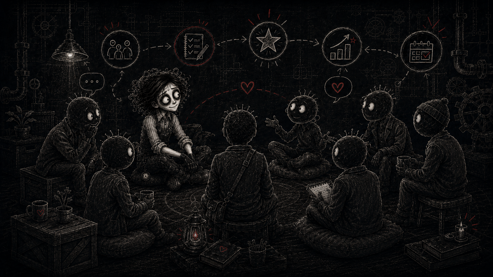 FanaticFactory facilitator listening in a support circle